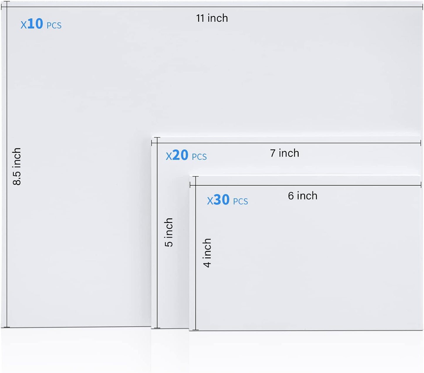 Nuanchu 4 x 6", 5 x 7", 8.5 x 11" Photo Paper Glossy 60 Sheets Picture Paper for Inkjet Printer for Photos, Calendars, Advertising Covers, Recipe Cards, 200 GSM