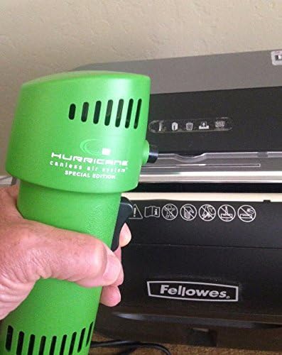 Canless Air O2 Industrial Hurricane Compressed Air Duster | Cordless, Rechargeable Air Blower for Cleaning Keyboards, Computers | 5 Attachments - Green