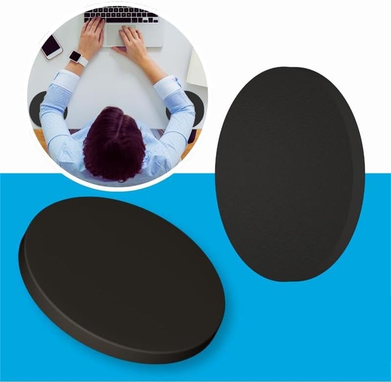 Technogel Ergonomic Elbow Pads (Set of 2) – Portable Gel Cushions for Remote Work & Flexible Desks – Relieves Shoulder, Arm & Wrist Pain – OEKOTEX 100 Certified, Made in Germany (Black)