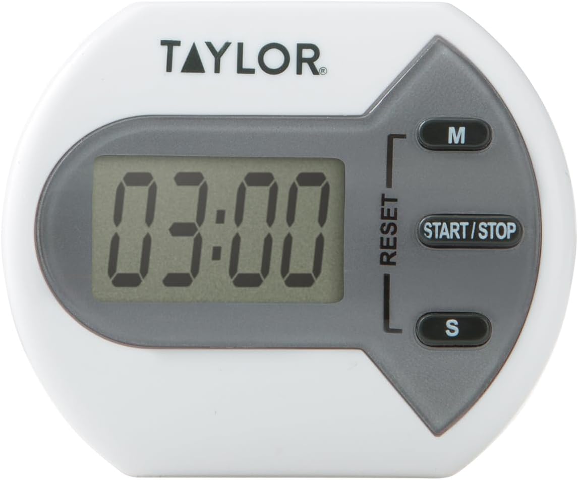Taylor Digital Timer Counts Up and Down for School, Learning, Projects, and Kitchen Tasks