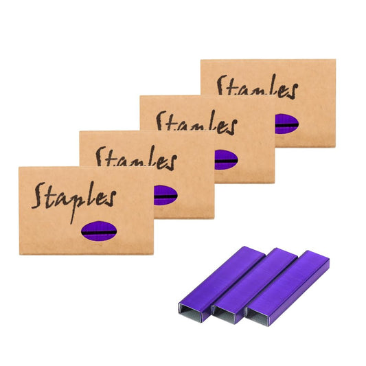 Purple Staples for Stapler, 26/6 Standard Jam Free Refills, 1/4 Inch, 4000Pcs Total