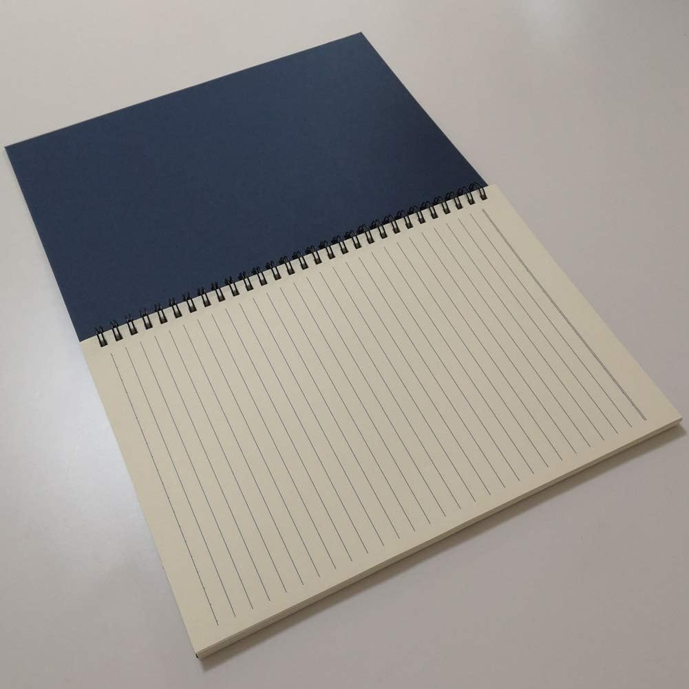YUREE Spiral Notebook Lined, B5 Soft Cover Spiral Journal, 5 Notebooks Per Pack, 60 Sheets (120 Pages), 10.2" x 7.2", Blue