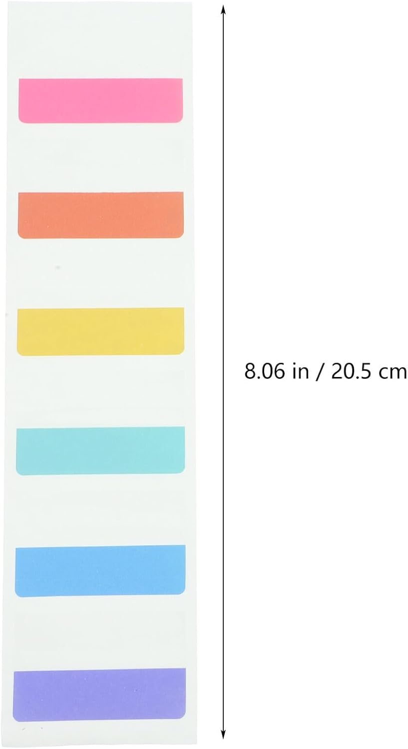 Gatuida 180Pcs Colorful Book Tabs Large Sticky Annotation Paper Tabs for Books Notebooks Binders Writable and Repositionable Index Markers for Students Teachers Reading and Note Taking