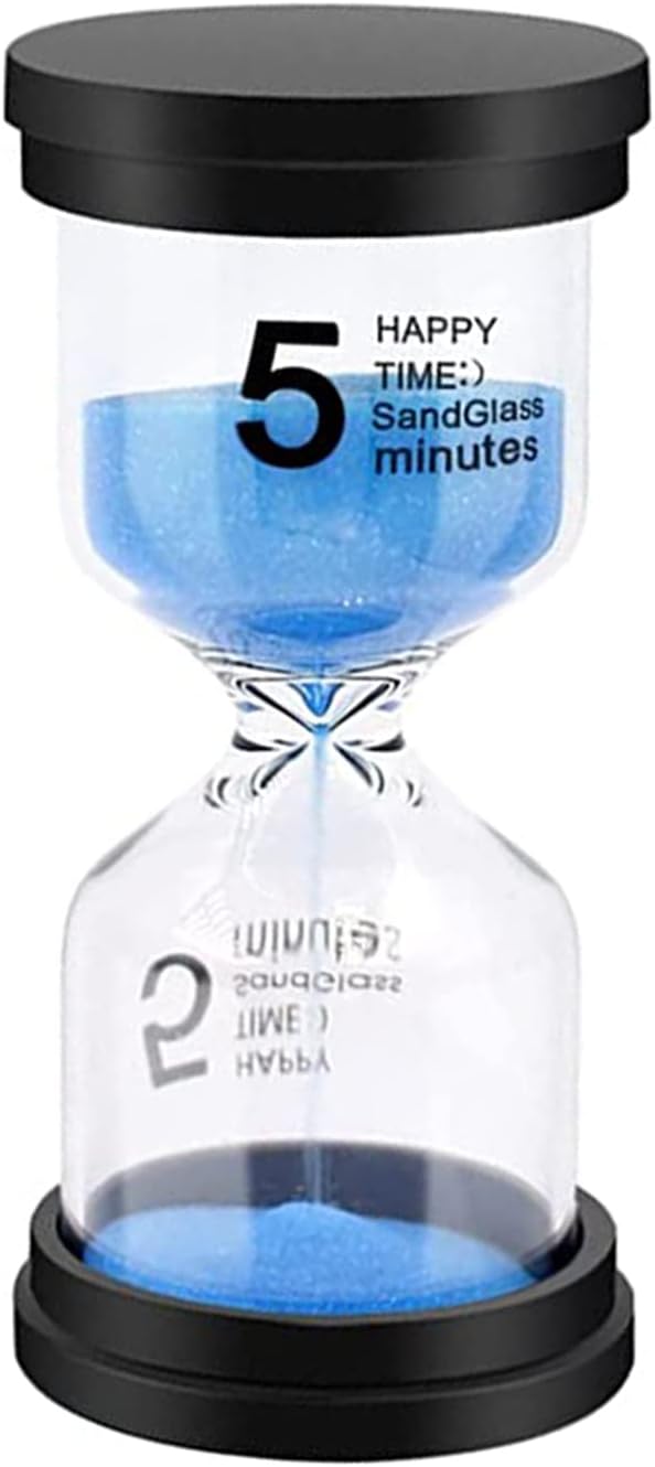 Sand Timer, Hourglass Sand Timers Colorful 5 Minutes Sandglass Timer with Protective Cover for Classroom Home Office Cooking