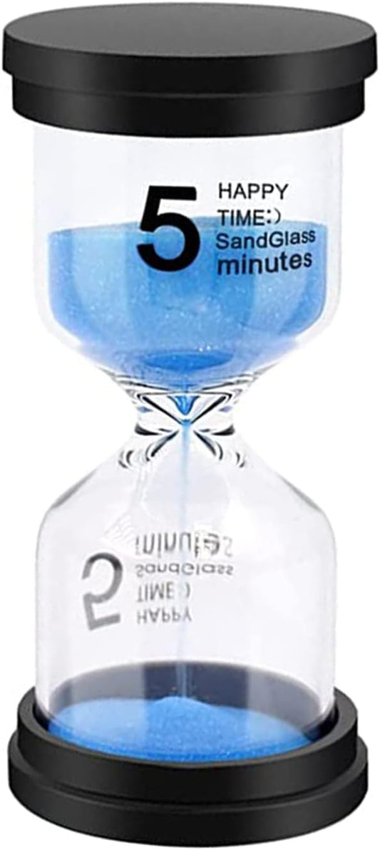 Sand Timer, Hourglass Sand Timers Colorful 5 Minutes Sandglass Timer with Protective Cover for Classroom Home Office Cooking