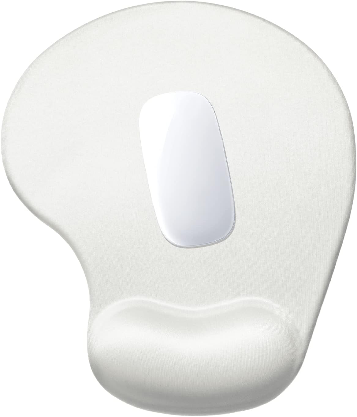 Hsurbtra Ergonomic Mouse Pad with Wrist Rest Support, Gel Mouse Pads with Non-Slip PU Base, Pain Relief Memory Foam Computer Mat, Cute Office Supplies Desk Decro Accessories, Space Gray