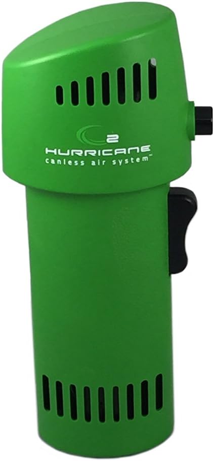 Canless Air O2 Industrial Hurricane Compressed Air Duster | Cordless, Rechargeable Air Blower for Cleaning Keyboards, Computers | 5 Attachments - Green