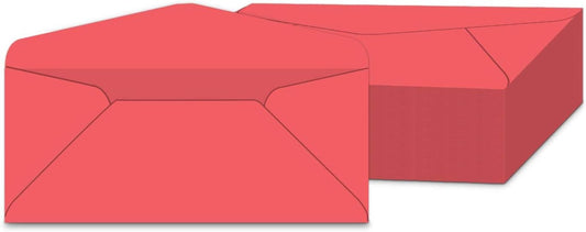 #10 Light Red Color Envelopes | Colored Standard Business Size Mailers | Value Pack of 500 Per Pack | 4 1/8 x 9 1/2 Inches (Light Red)