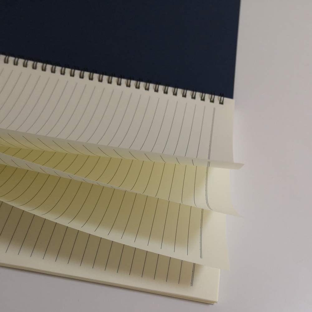 YUREE Spiral Notebook Lined, B5 Soft Cover Spiral Journal, 5 Notebooks Per Pack, 60 Sheets (120 Pages), 10.2" x 7.2", Blue