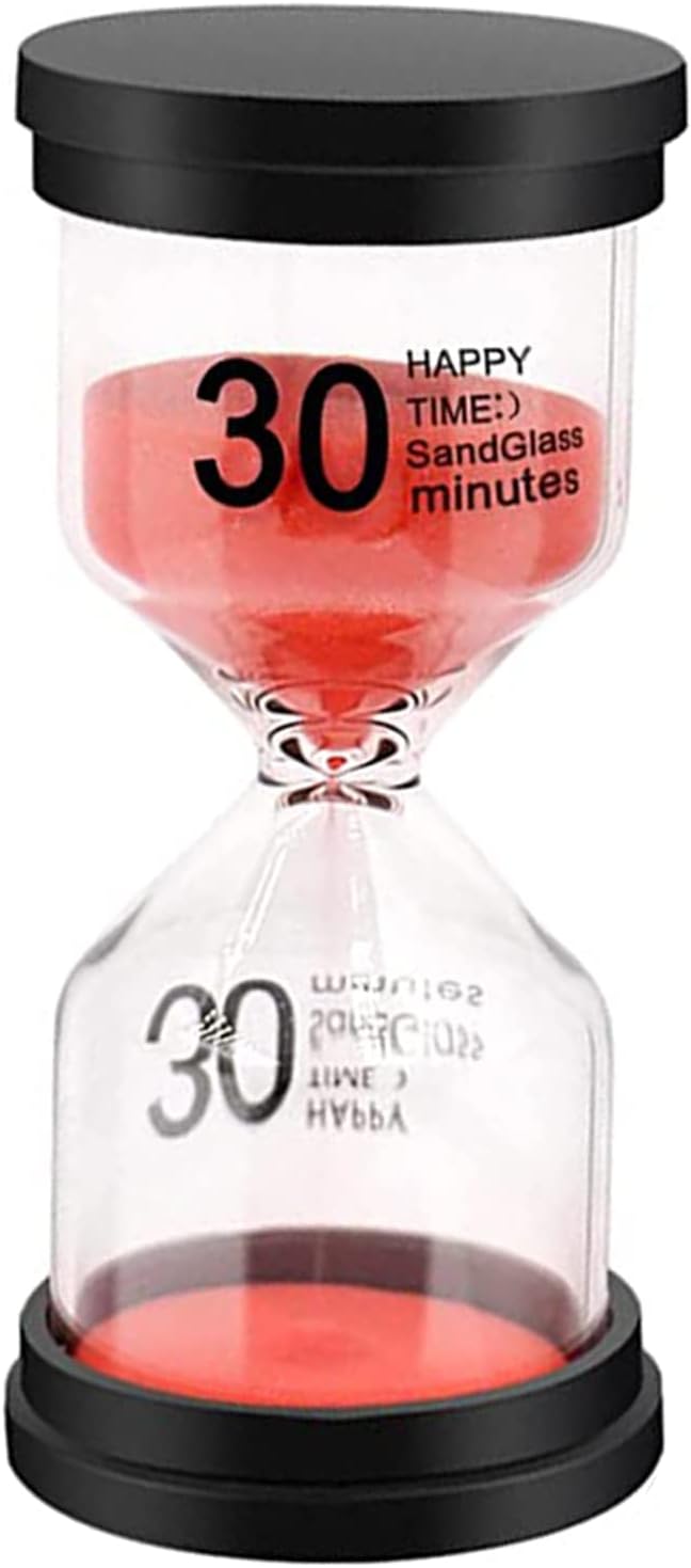 Sand Timer, Hourglass Sand Timers Colorful 30 Minutes Sandglass Timer with Protective Cover for Classroom Home Office Cooking
