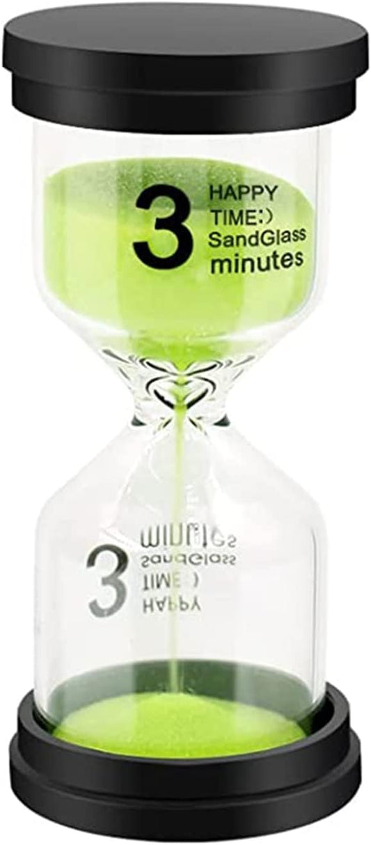 Sand Timer, Hourglass Sand Timers Colorful 3 Minutes Sandglass Timer with Protective Cover for Classroom Home Office Cooking