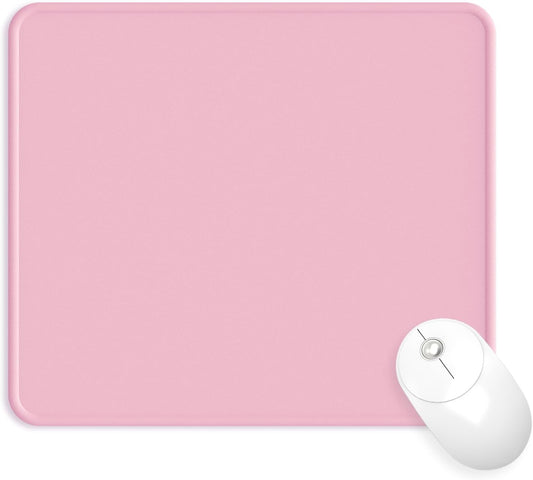 eulps Mouse Pad with Stitched Edge, Multiple Patterns Computer Mouse Pads with Non-Slip Rubber Base, Washable Cloth Mousepad, for Gaming, Laptop, PC (Pink)