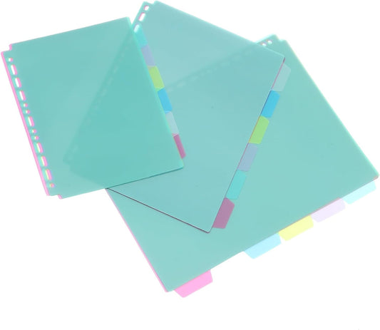 3 Sets Ring Binder Dividers with Detachable Tabs PP Material Paper Binder Tabs for Office and Student Organizing Alphabetical and Aesthetic Index Cards for Notebooks and Documents