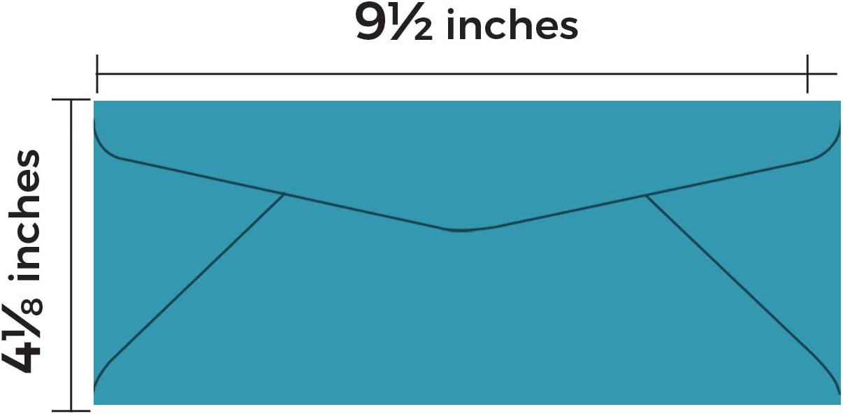 #10 Cerulean Blue Color Envelopes | Colored Standard Business Size Mailers | Value Pack of 500 Per Pack | 4 1/8 x 9 1/2 Inches (Cerulean Blue)