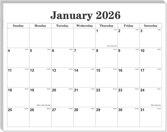 Magnetic Fridge Calendar 2026-2027 - Calendar 2026 from January 2026 Until June 2027-18 Monthly Refrigerator Calendars With Minimal Designs for Organizing, 8.5" x 11", Black