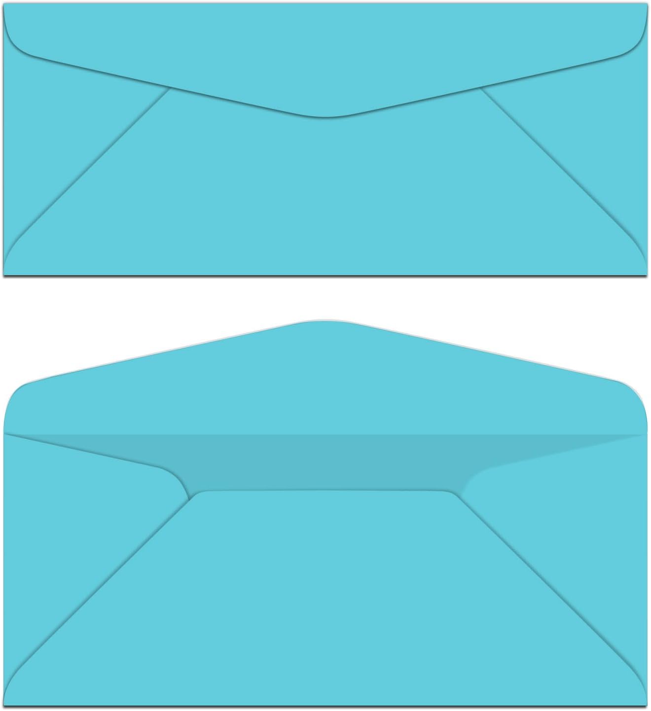 #10 Light Blue Color Envelopes | Colored Standard Business Size Mailers | Value Pack of 500 Per Pack | 4 1/8 x 9 1/2 Inches (Light Blue)
