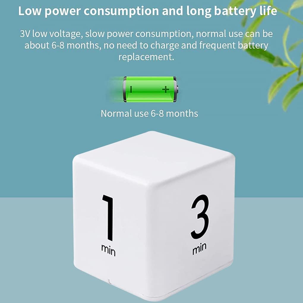 JOYIT Cube Timer - 1, 3, 5 & 10 Min Countdown, Kitchen & Outdoor Timer