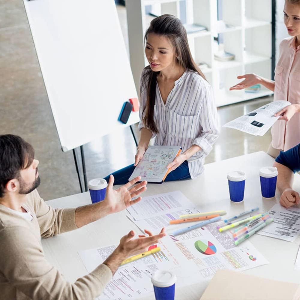 EooUooIP Highlighters, 24 Assorted Colors Highlighters Pens, Broad and Fine Tips Pastel Highlighter Marker Pens, Bible Highlighters No Bleed for Journaling, Students School Office Stationery