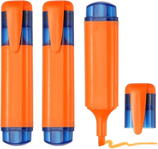 PATIKIL Cute Highlighters, 3 Pack no Bleeding High Lighters Colored Marker Pens Large Capacity Big Bulk Pastel for Office Supplies Books Journal Studying DIY Home, Light Orange