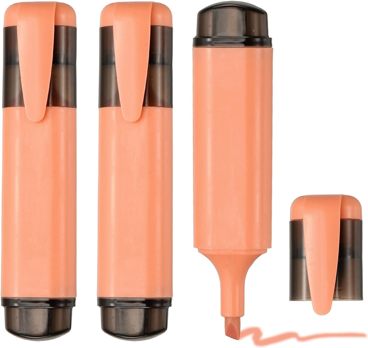 PATIKIL Cute Highlighters, 3 Pack no Bleeding High Lighters Colored Marker Pens Large Capacity Big Bulk Pastel for Office Supplies Books Journal Studying DIY Home, Orange