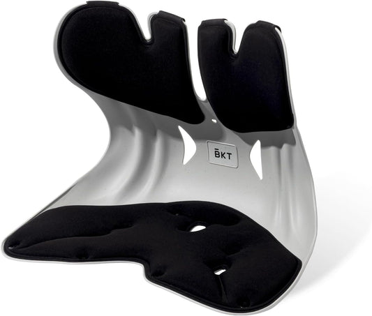 BKT Lumbar Support Seat Cushions Ergonomic Office Chair for Students Office Workers Nursing Mothers Long Sitting Outdoor Fishing Floor Chair (XL-Black)