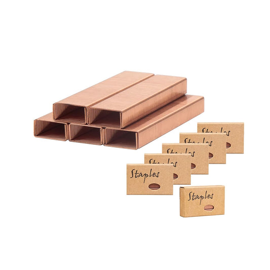 NatSumeBasics Rose Gold Staple 6000 Colored Staples Copper Color Staples Standard 26/6 Manual Desk Stapler Refill for Office Supplies Accessories (Rose Gold)
