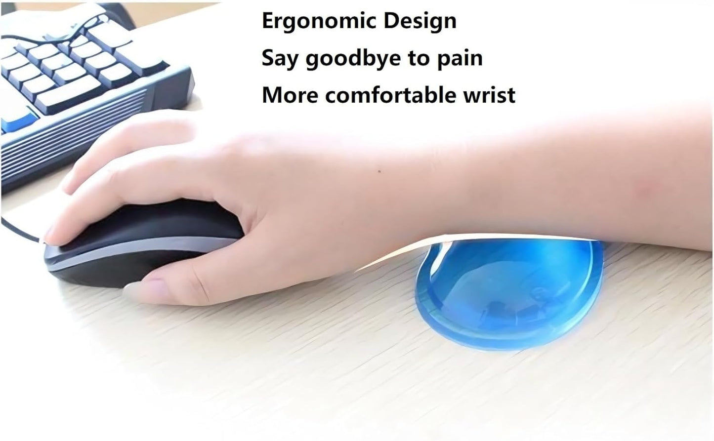 Ergonomic Gel Wrist Rest for Mouse, Computer Mouse Wrist Support for Arm Pain Relief, Heart-Shaped Cute Hand Wrist Cushion for Home and Office Working Gaming Anti-Fatigu