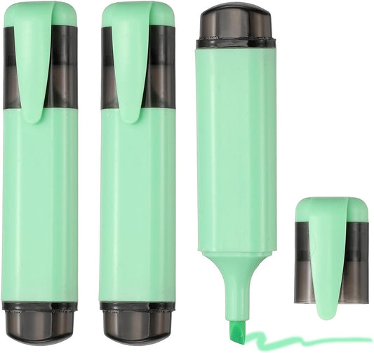 PATIKIL Cute Highlighters, 3 Pack no Bleeding High Lighters Colored Marker Pens Large Capacity Big Bulk Pastel for Office Supplies Books Journal Studying DIY Home, Green