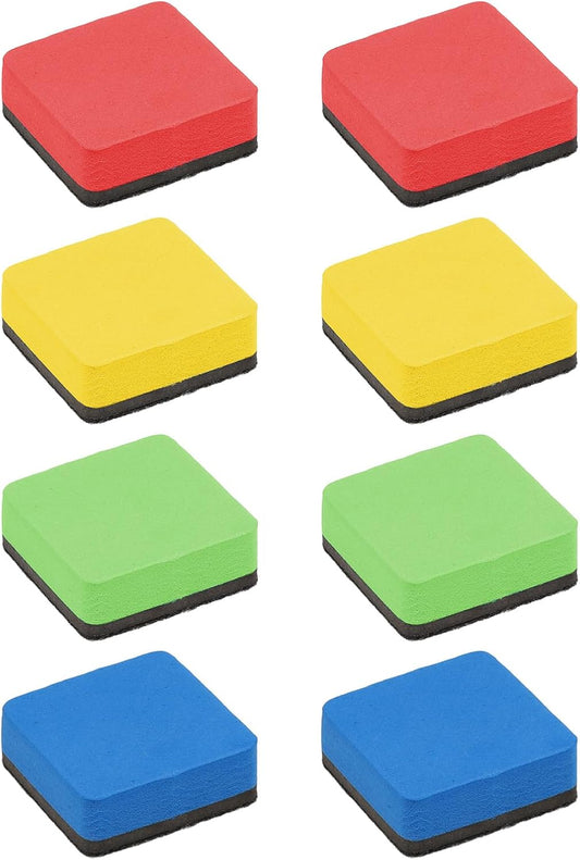 Dry Erase Erasers Whiteboard Cleaner Pads Chalkboard Small Wipers Colorful Marker Erase Supplies for Classroom Office Glass White Board Teacher Home Kids Student (8)