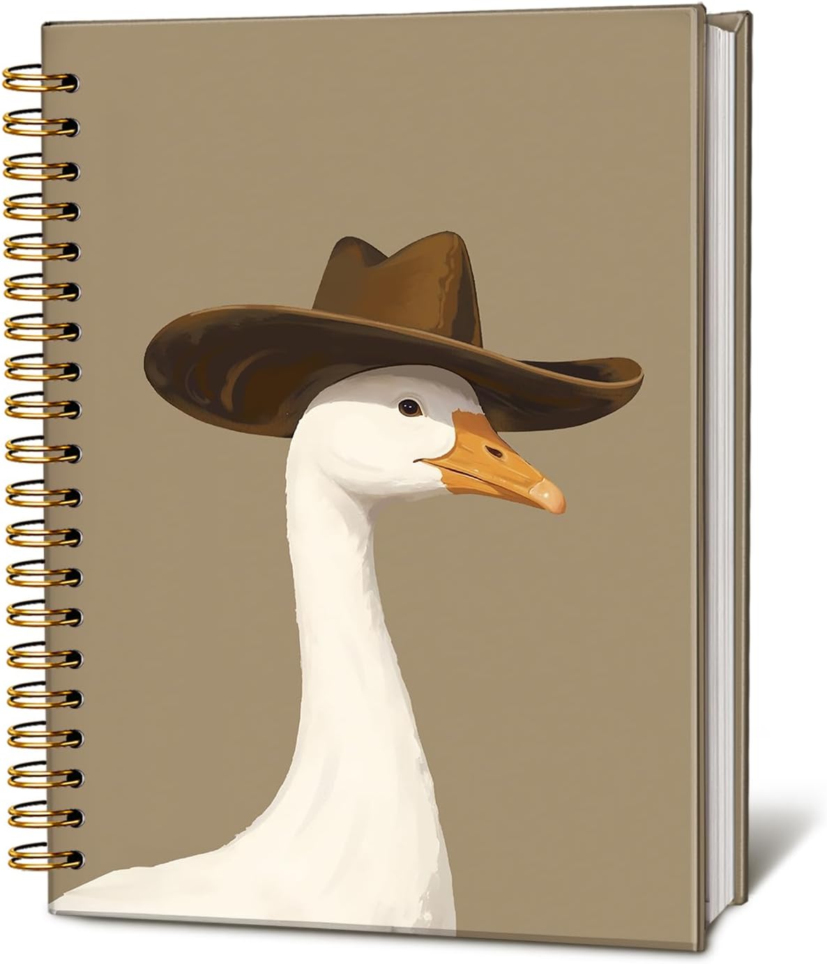 Western Cowboy Goose Notebook, Funny Silly Goose Notebooks for Note Taking, Cowboy Hat Animal Journal, Vintage Western Farm Animal Journals for Writing, 5.5x8.3 Inch