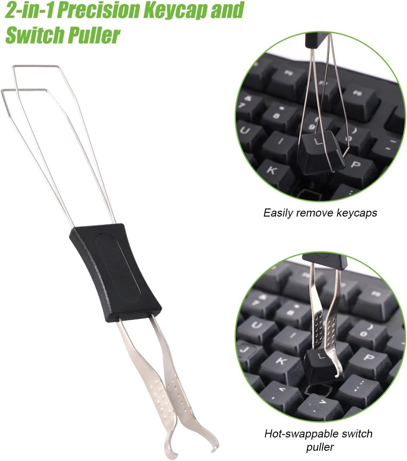 6pcs Keyboard Cleaning Kit, Stainless Steel Keycap Puller & Anti Static Dust Brush Portable Keyboard Cleaning Brushes for Computer Keyboards Camera Motherboard Desk Office Equipment