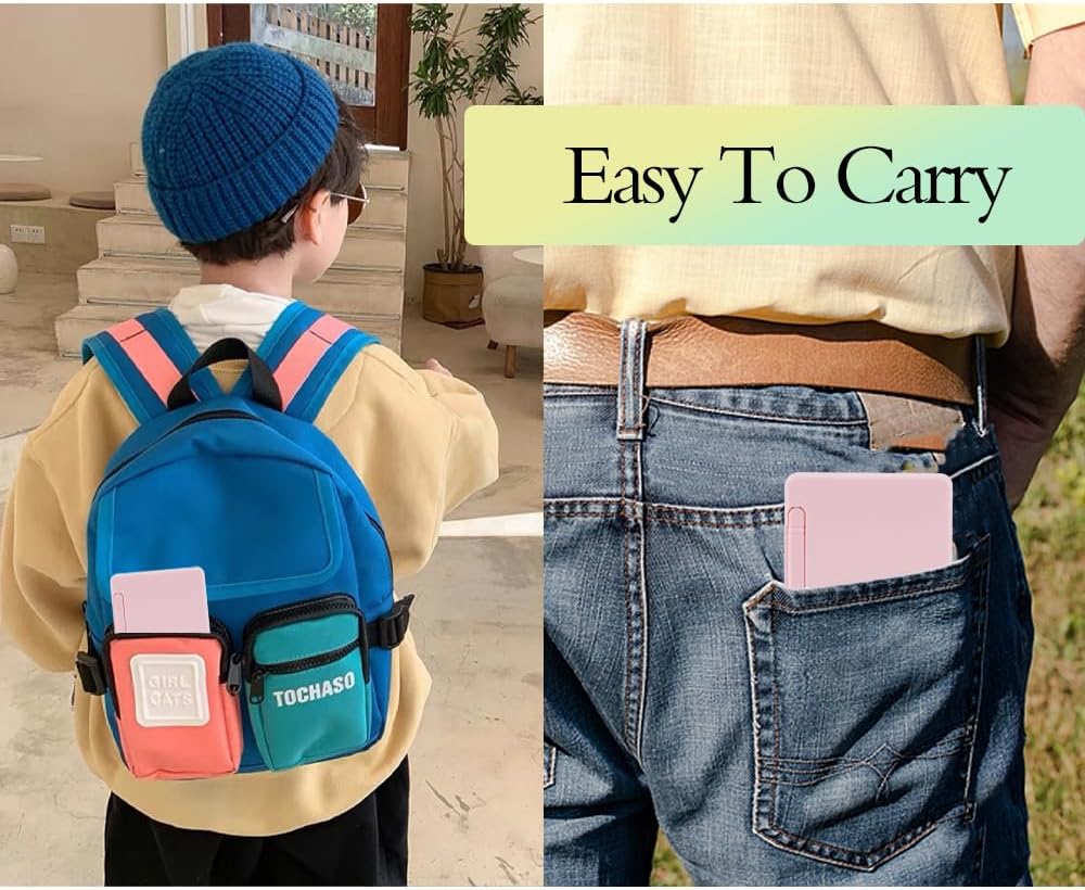 Desk Calculator, Desktop Small Calculators with Writing Notepad, Basic 4-Function Math Large Button Calculator, School Supplies for Kids, Middle/High School Students (Pink)