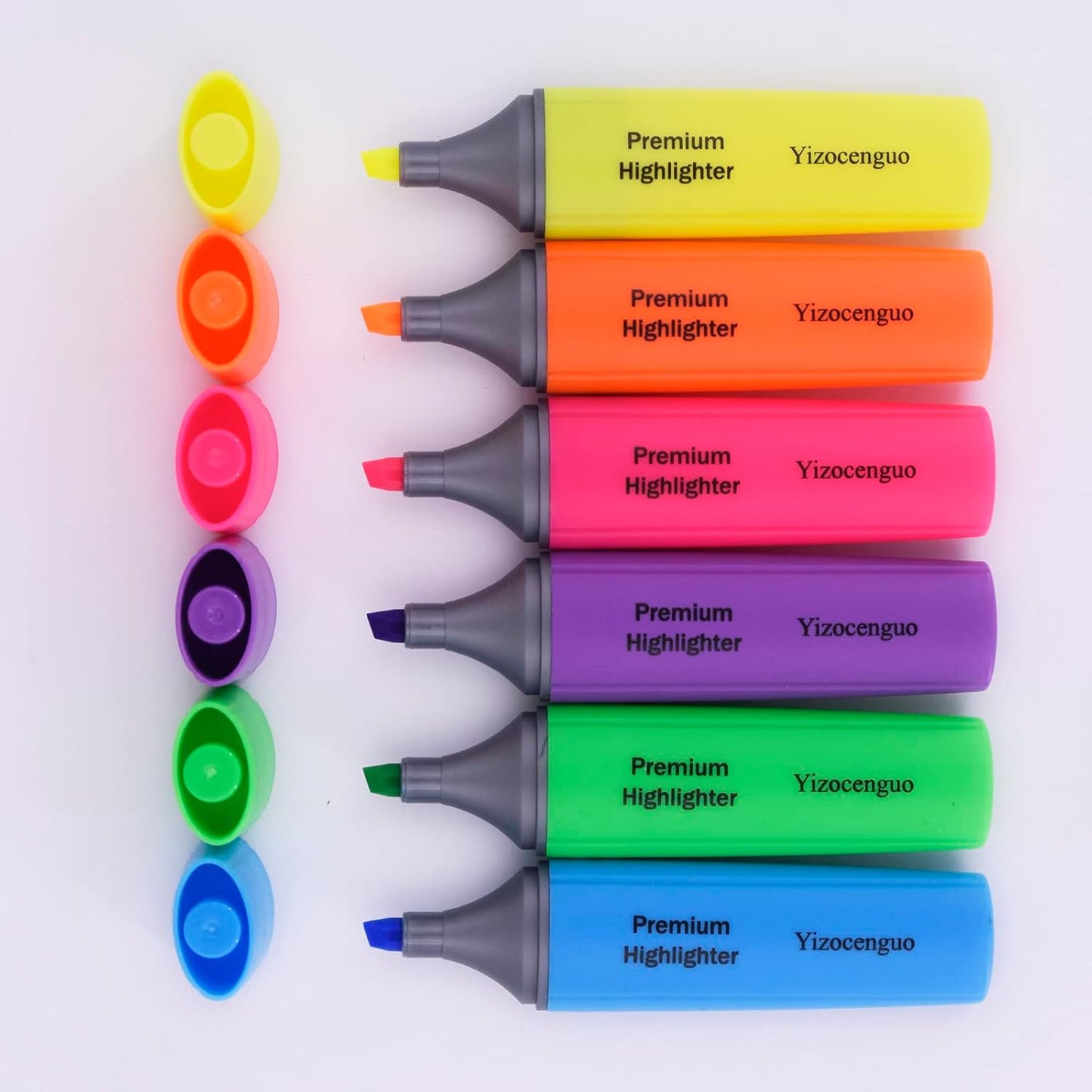 Highlighters Assorted Colors, 6 Neon Highlighters Chisel Tip Marker Pen, for Adults Kids Students, Office School Supplies