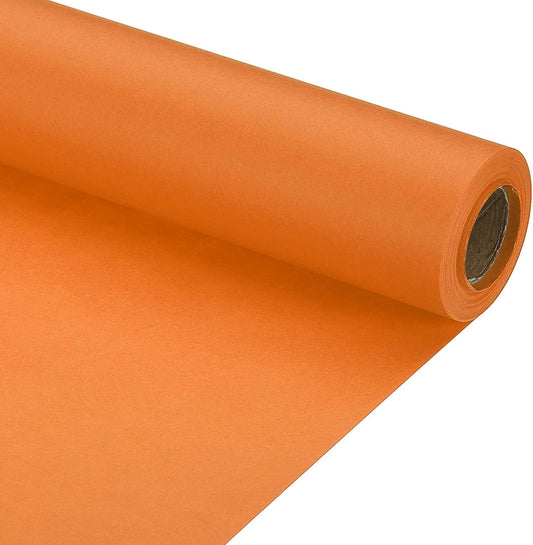 PATIKIL Wrapping Paper, 15" x 394"(33') 70 GSM Craft Paper Roll Kraft Packing Paper for Poster Bulletin Board, Gift Wrapping, Orange