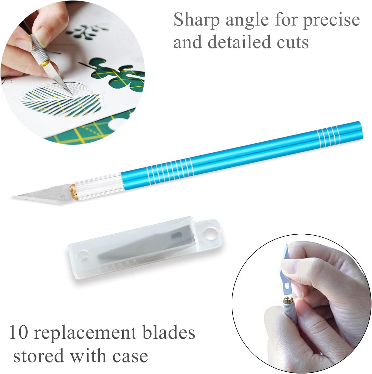 Rotary Cutter Set - Quilting Kit incl. 45mm Fabric Cutter, 5 Replacement Blades, A2 Cutting Mat, Acrylic Quilting Ruler and Sewing Clips, Craft Knife Set, Ideal for Crafting, Sewing, Patchworking