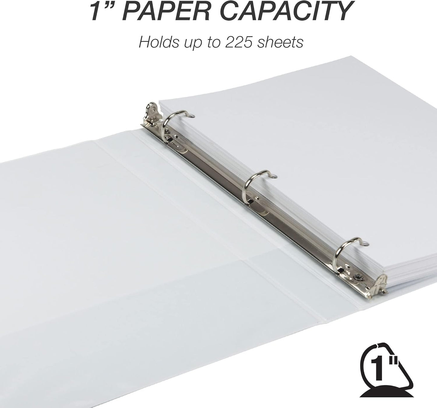 Samsill Plant-Based 1 Inch Durable Round Ring, Made in USA, View Binder, Eco-Friendly, USDA Certified Biobased, 12 Pack, White