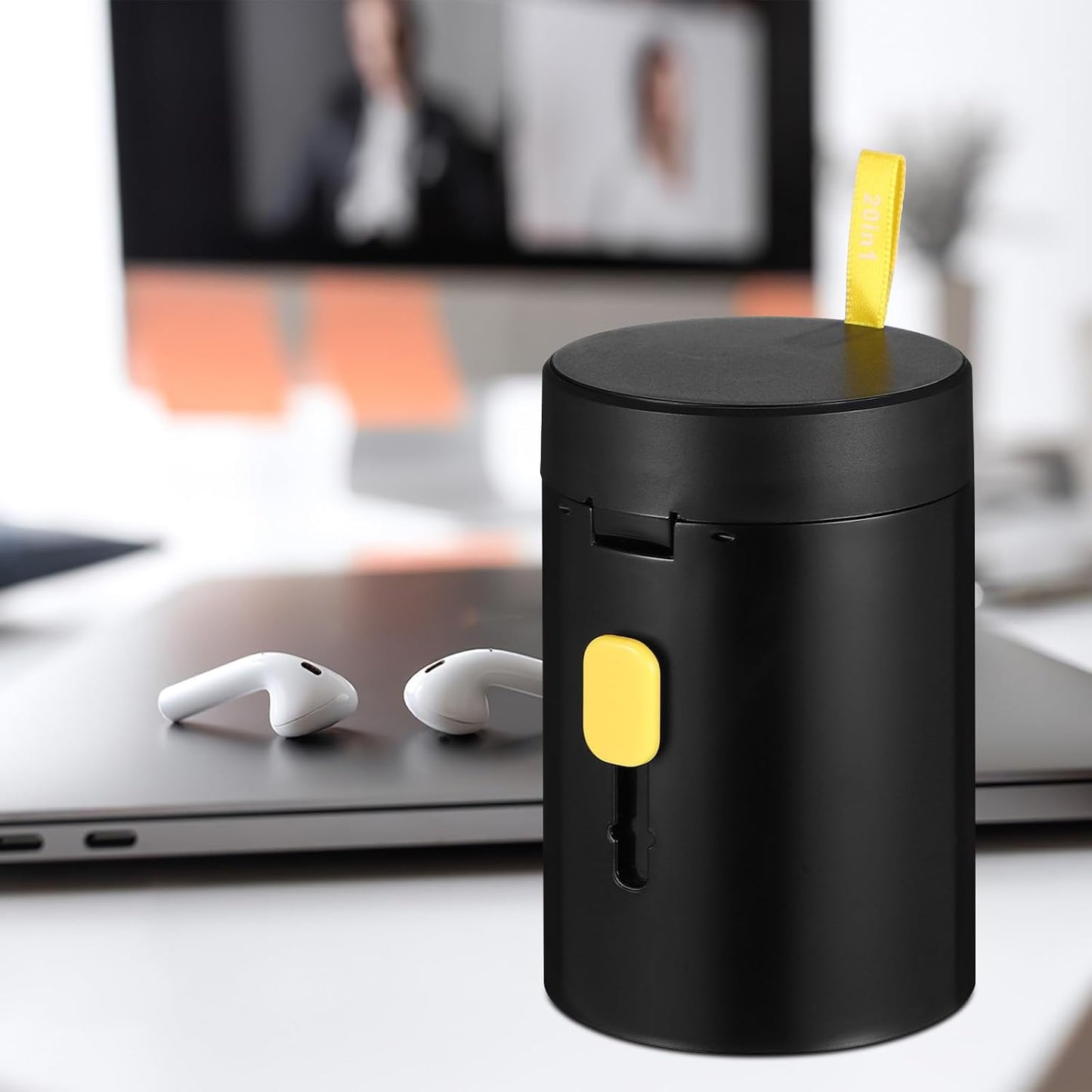 Electronic Device Cleaning Kit for Laptops Keyboards Cameras Earbuds Multi-Purpose Brush for Detail Cleaning Gentle Screens with Portable Storage Container