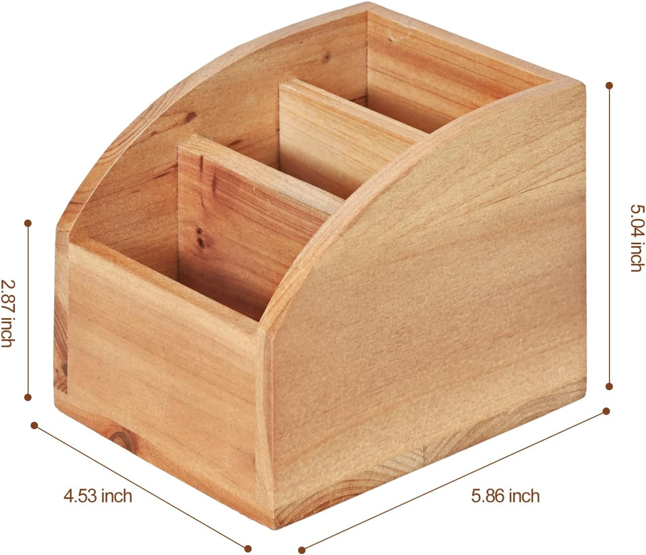 Vintage Wooden Mail Sorter Rustic Wood Desk Organizer With 3 Compartment Wood Caddy Media Basket for Desktop, Tabletop or Counter Good for TV Remote Holders Mailbox Home Decor Office Supplies Storage