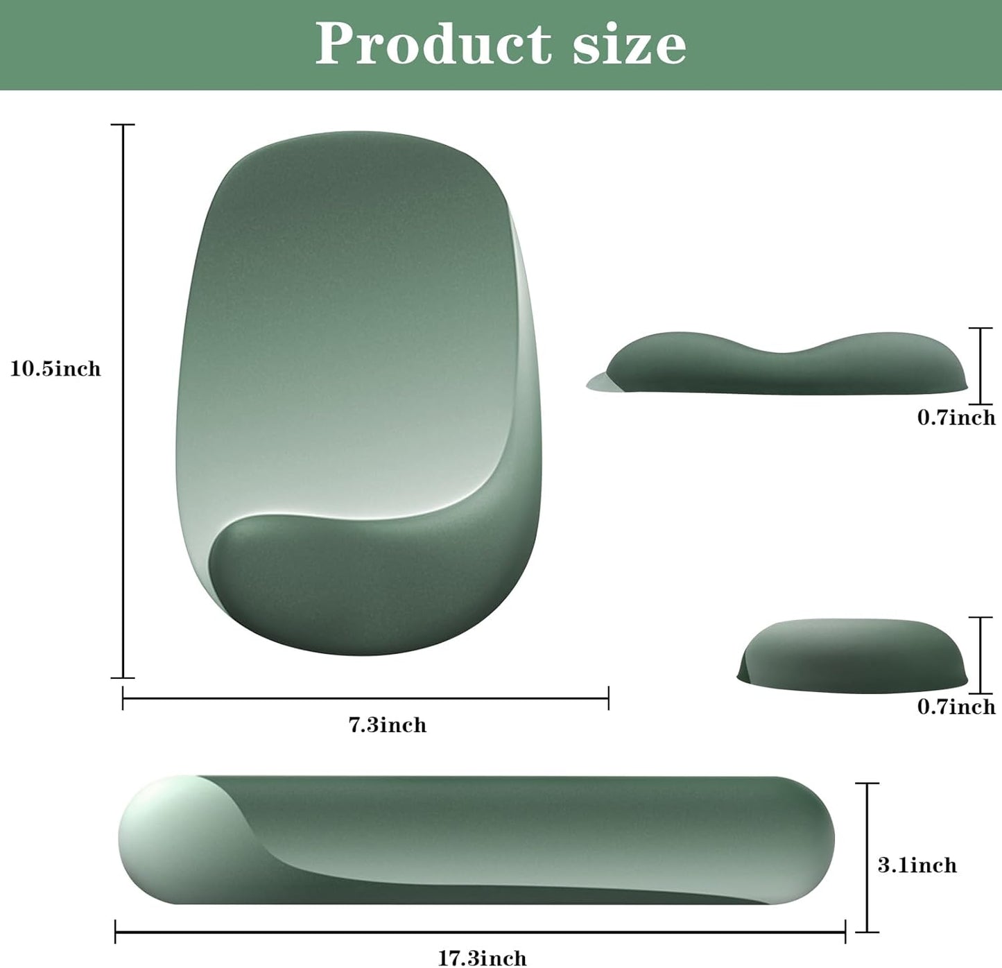 Wrist Rest for Keyboard and Mouse, Ergonomic Gel Computer Keyboard Wrist Rest with Memory Foam, Keyboard Wrist Support Pad for Long Hours of Work, Gaming, Studying-Relieve Wrist Pain