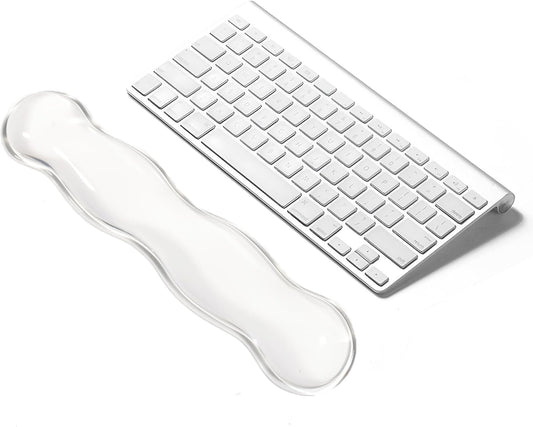 Clear Gel Wrist Rest for Keyboard, Keyboard Wrist Rest for Typing Pain Relief, Ergonomic Keyboard Arm Rest, Suitable for Office, Gaming, Computer, Laptop - Transparent