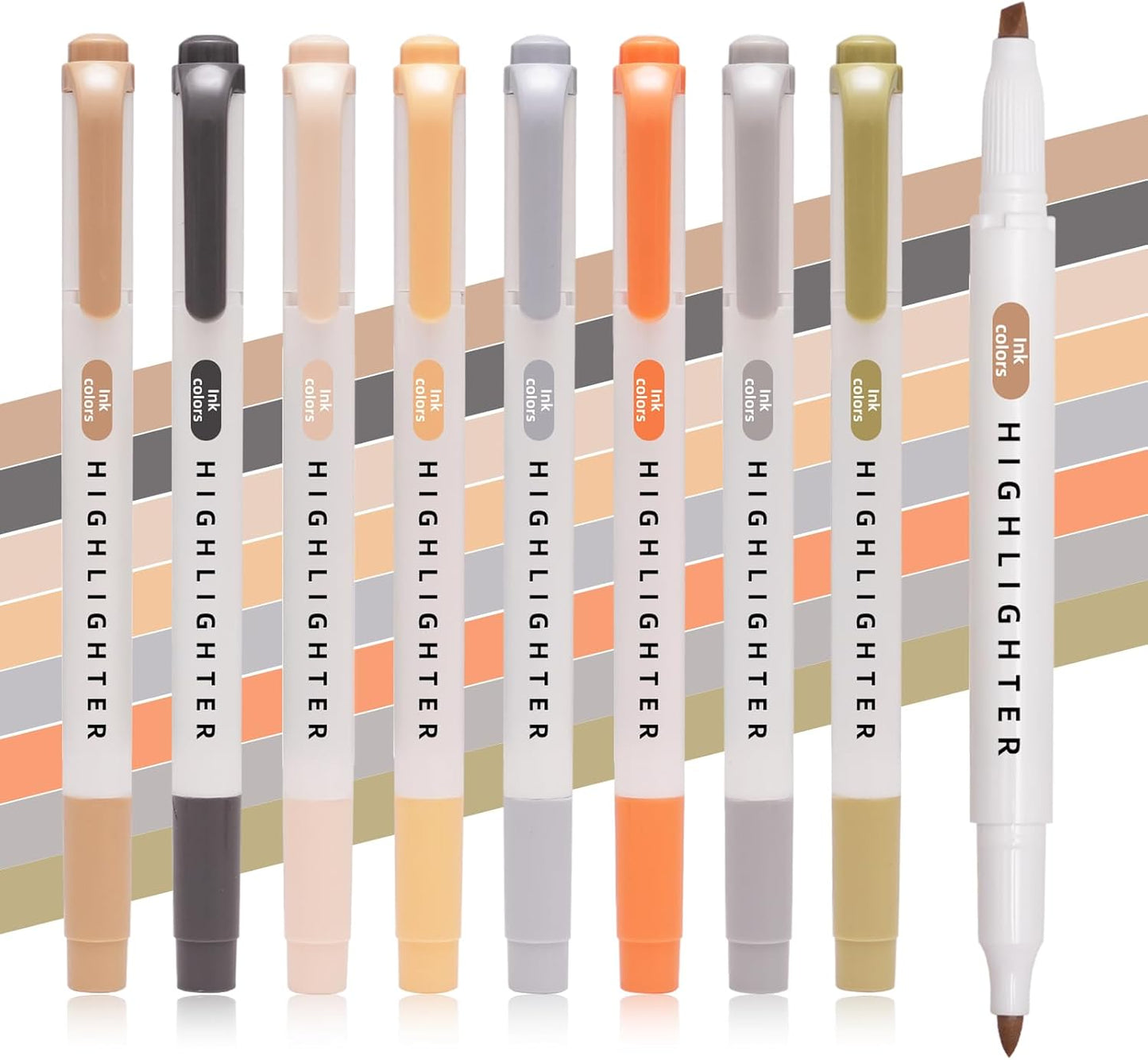 Pastel Highlighters Set, 8 Pack Highlighters Assorted Colors, Bible Highlighter No Bleed, Quick Dry Dual Tip Unique Retro Colors Highlighter Markers for Bible Journals Planners Books Notes