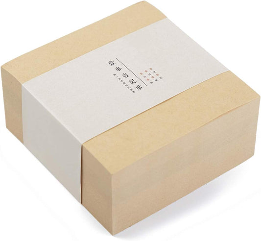 VANRA Note Cube 4 x 4 Inch (Not Sticky) Memo Cube Refill (No Holder) Tear-Off Pages (Not Loose) Blank Scratch Pads, 400-Sheets/Cube (Kraft Brown)