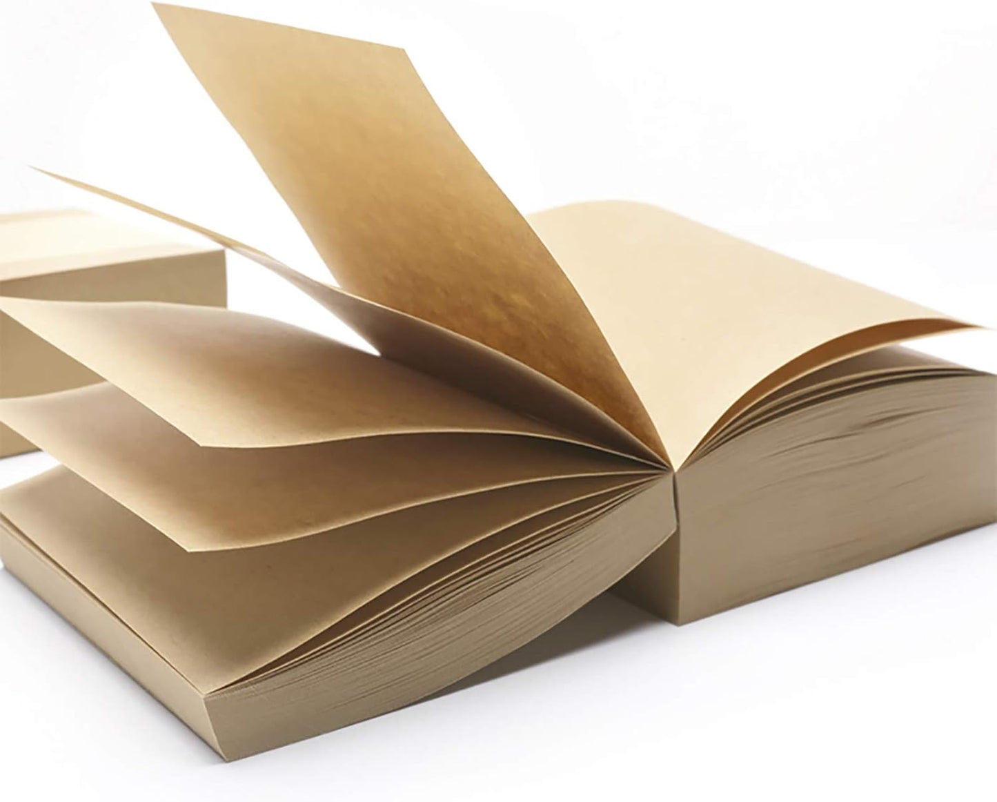 VANRA Note Cube 4 x 4 Inch (Not Sticky) Memo Cube Refill (No Holder) Tear-Off Pages (Not Loose) Blank Scratch Pads, 400-Sheets/Cube (Kraft Brown)