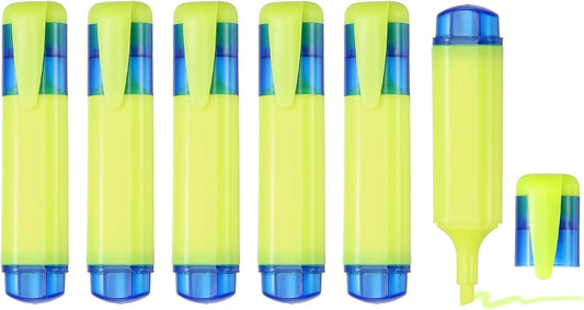 PATIKIL Cute Highlighters, 6 Pack no Bleeding High Lighters Colored Marker Pens Large Capacity Big Bulk Pastel for Office Supplies Books Journal Studying DIY Home, Light Yellow