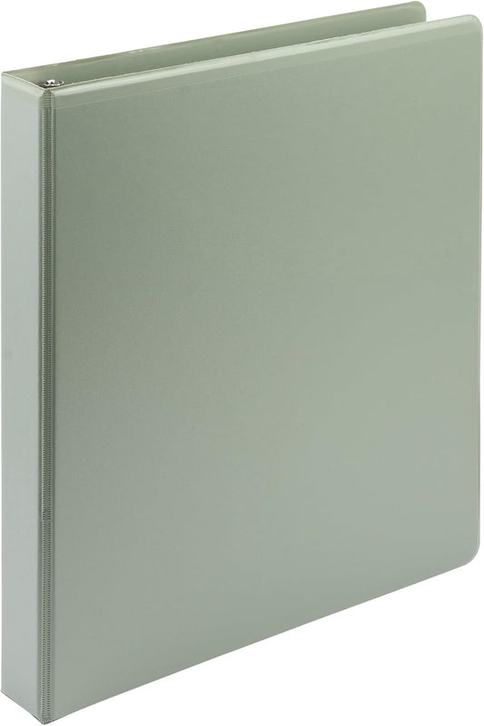 Samsill Plant-Based 1 Inch Durable D-Ring, Made in USA, View Binder, Eco-Friendly, USDA Certified Biobased, Single, Sage Green