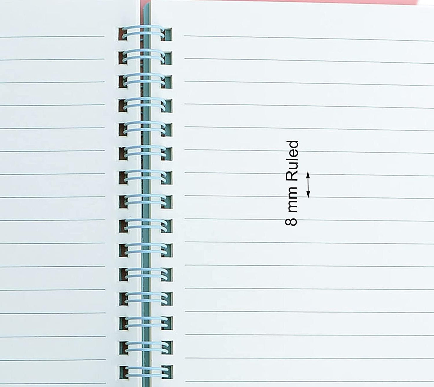 Yansanido Aesthetic Spiral Notebook, 4 Pcs A5 Thick Plastic Hardcover 8mm Ruled 4 Color 80 Sheets -160 Pages Journals for Study and Notes (Ruled-4pcs Wine Red,Black,Dark Green,Beige, A5)