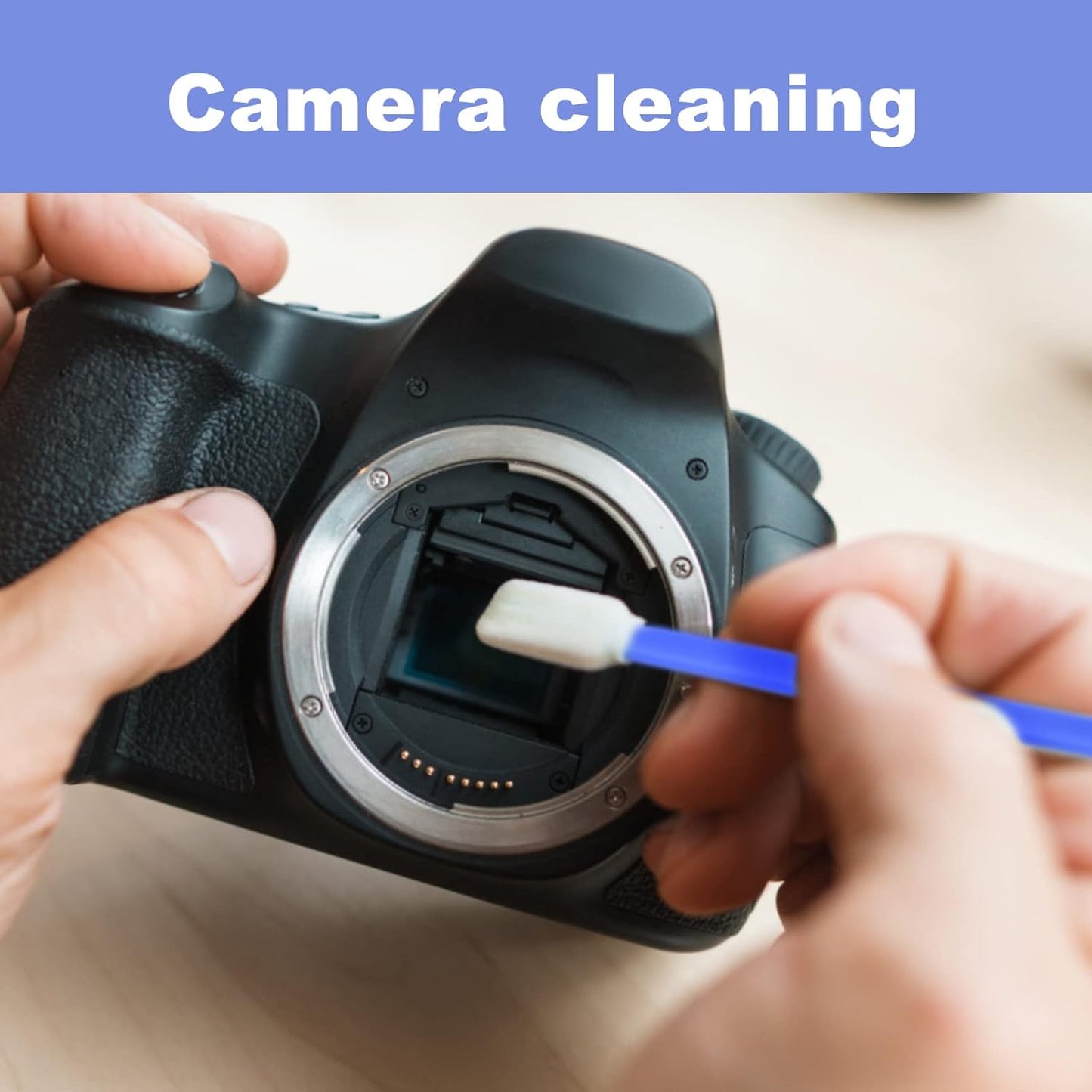 (100pcs) 5.11" Square Rectangle Foam Cleaning Swab Sticks-Blue