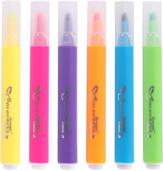 6 Colors Aesthetic Highlighters Bible Highlighters and Pens No Bleed with Chisel Tip Pastel Markers Aesthetic Pens Kawaii Stationary for Office School Supplies
