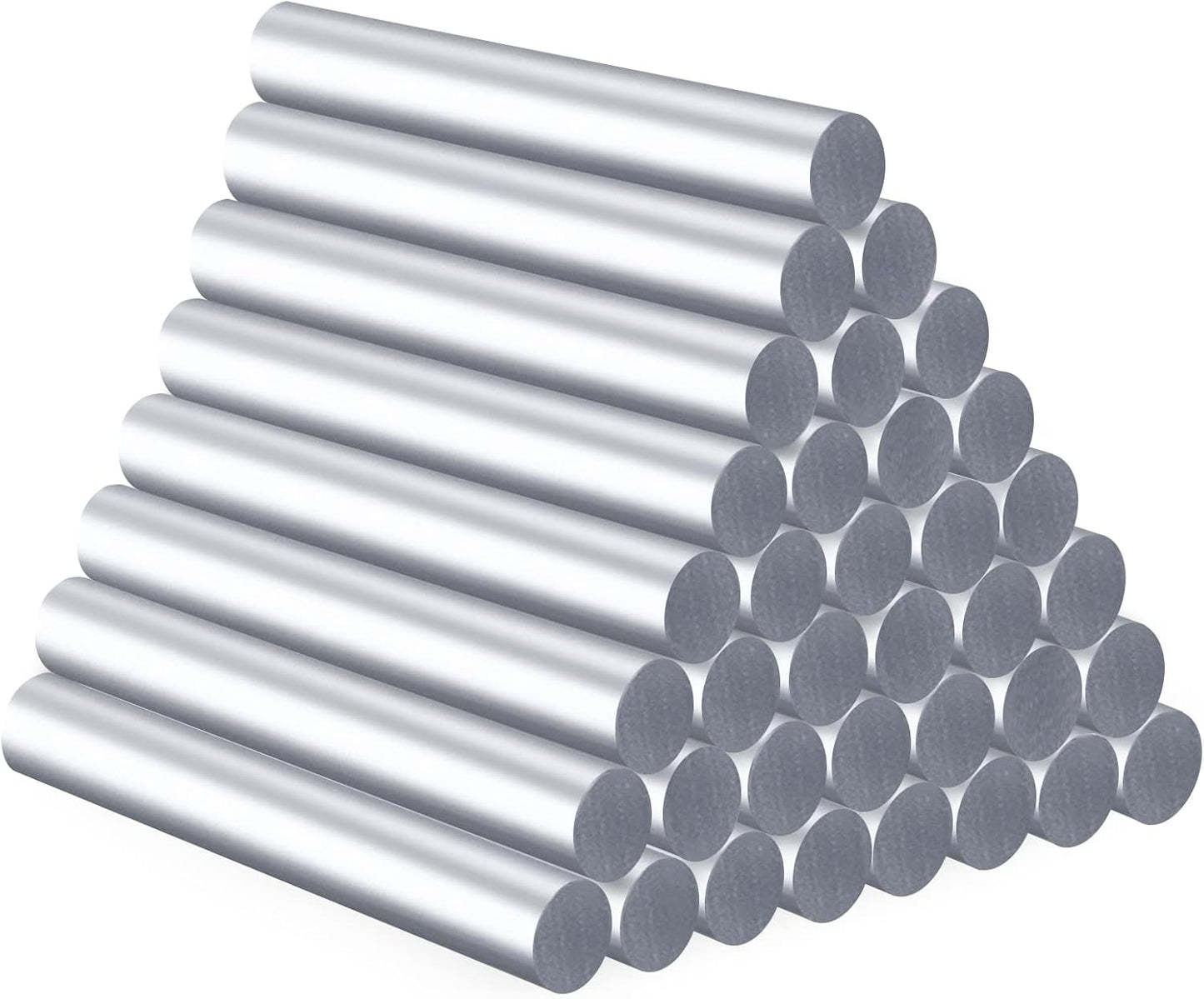 ENPOINT Metallic Silver Hot Glue Sticks, 36 Pcs Full Size Hot Melt Glue Sticks Colored, 4" Long x 0.43" Dia Adhesive EVA Glue Sticks Standard for DIY Art Craft Decoration Letter Stamp