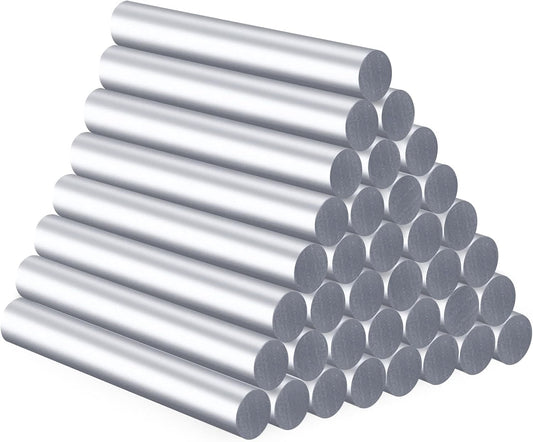 ENPOINT Metallic Silver Hot Glue Sticks, 36 Pcs Full Size Hot Melt Glue Sticks Colored, 4" Long x 0.43" Dia Adhesive EVA Glue Sticks Standard for DIY Art Craft Decoration Letter Stamp